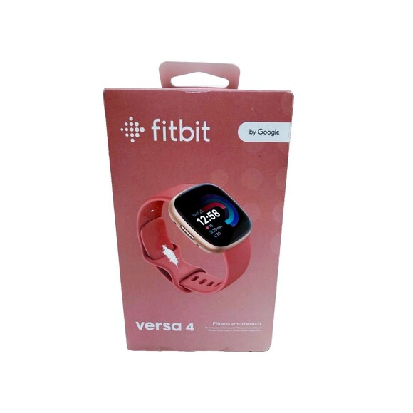 Fitbit Versa 4 Activity Tracker Watch Pink Sand Copper Rose Aluminum GPS HR Slep - Picture 8 of 12